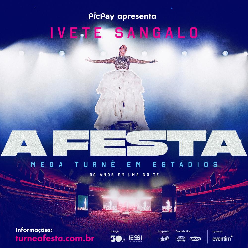 Ivete Sangalo anuncia A FESTA, a mega turnê em estádios, que celebra seus 30 anos de carreira