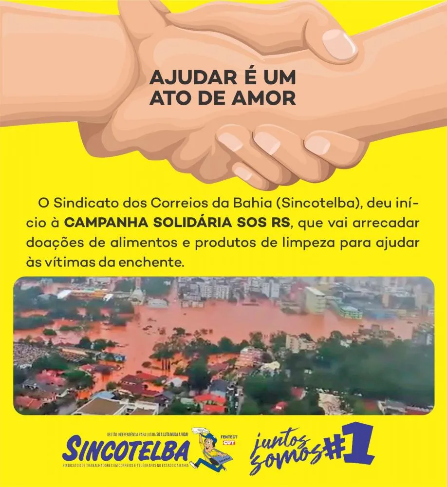 Correios de toda Bahia recebem doações para vítimas de enchentes no Rio Grande do Sul