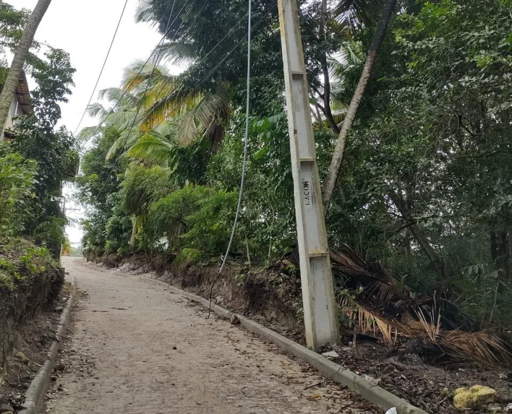 Moradores do Diogo reclamam de fios de alta tensão caídos em via pública