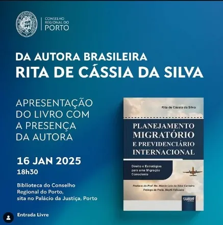 Advogada brasileira lança livro na Biblioteca do Palácio da Justiça do Porto