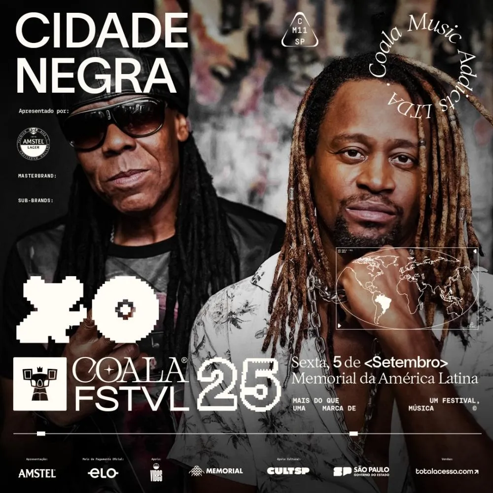 Coala Festival celebra o reggae brasileiro e anuncia a banda Cidade Negra como nova atração da edição de 2025