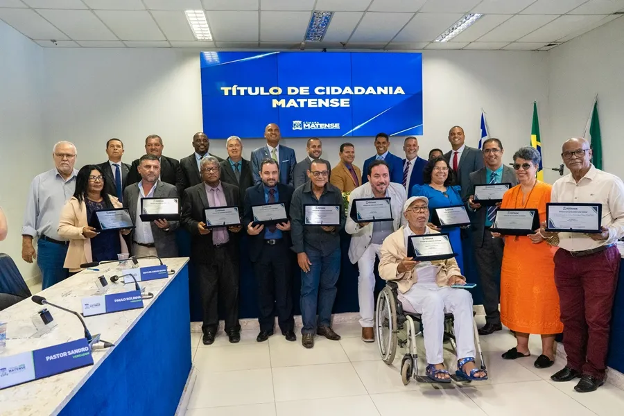 Câmara Matense entrega Títulos de Cidadania em sessão solene na próxima terça (29)