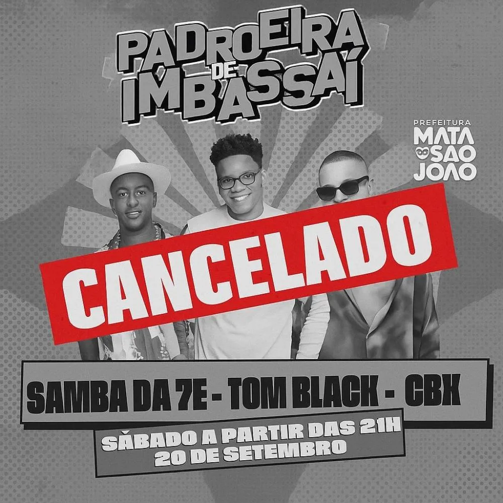 Prefeitura cancela festa da Padroeira de Imbassaí após falecimento da esposa do vice-prefeito