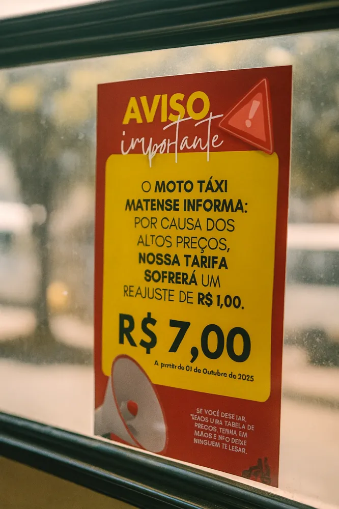 Tarifa de mototáxi em Mata de São João passa a custar R$ 7 a partir desta quarta (1º)