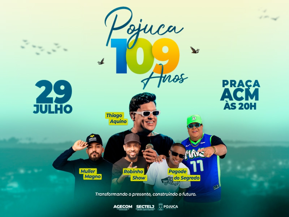 Pojuca comemora seus 109 anos no próximo 29 de julho