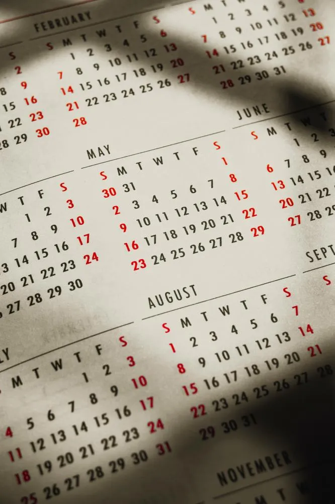 Calendário Sensação