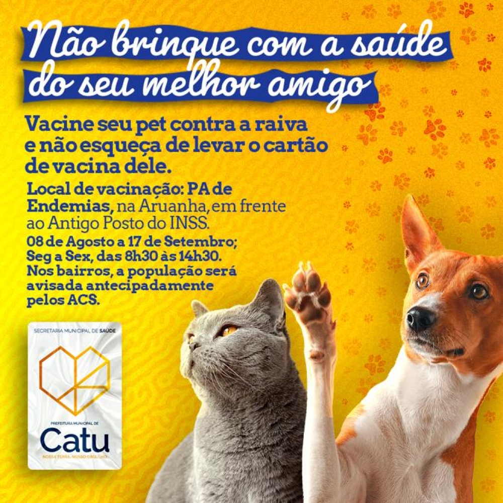 Sesau realizará Campanha de Vacinação Antirrábica