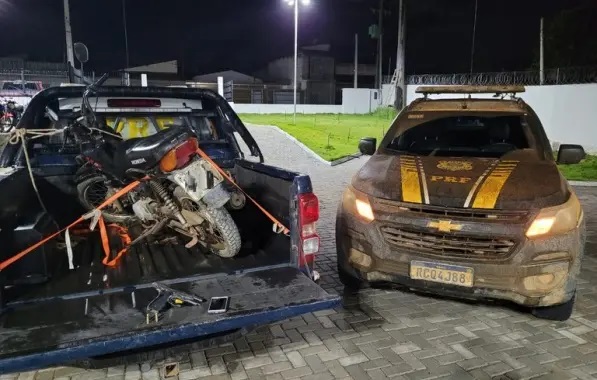 Jaguarari: PRF prende assaltante e recupera duas motocicletas roubadas