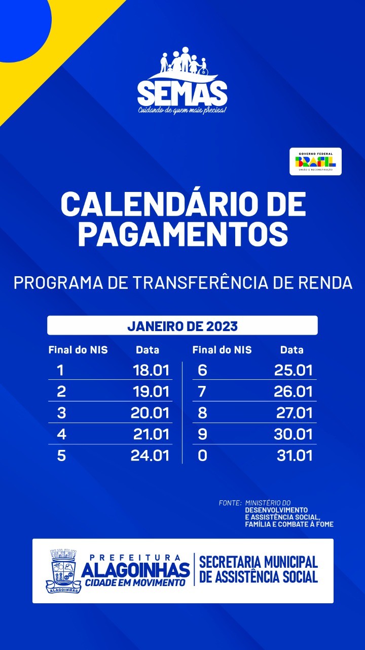 Calendário de pagamentos do programa de transferência de renda do Governo Federal já está disponível