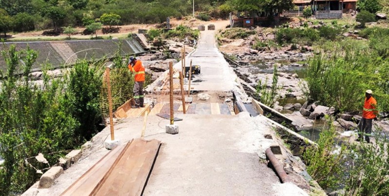 Obras na ponte de Jaguara seguem em andamento