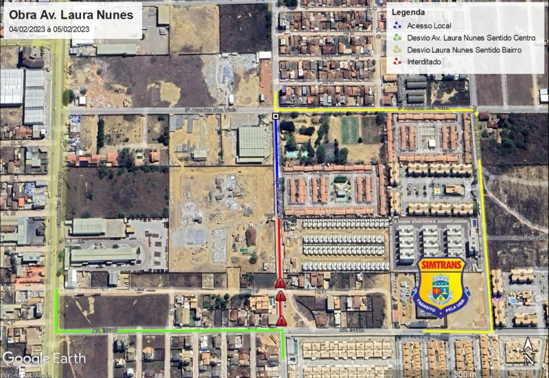 Trecho da Avenida Laura Nunes está interditado por conta de serviço da Embasa