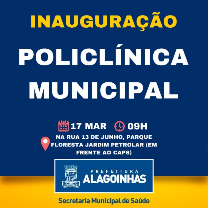 Prefeitura inaugurará Policlínica Municipal na próxima sexta-feira, 17