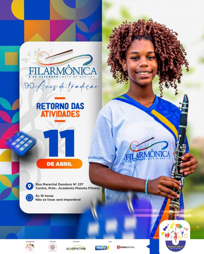 Mata de Sao Joao: Filarmônica 8 de Dezembro retoma ensaios em abril